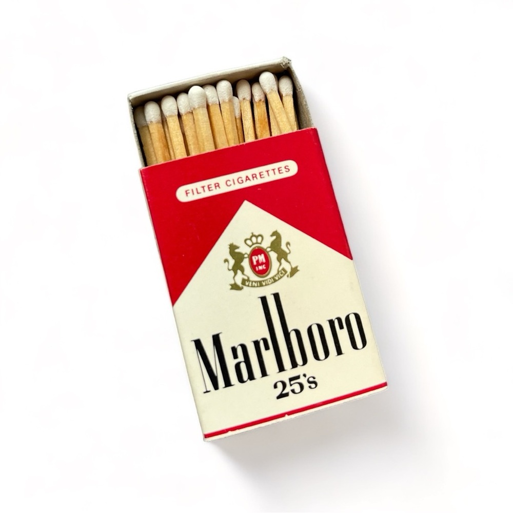 Vintage Marlboro Matchbox with Original Matches